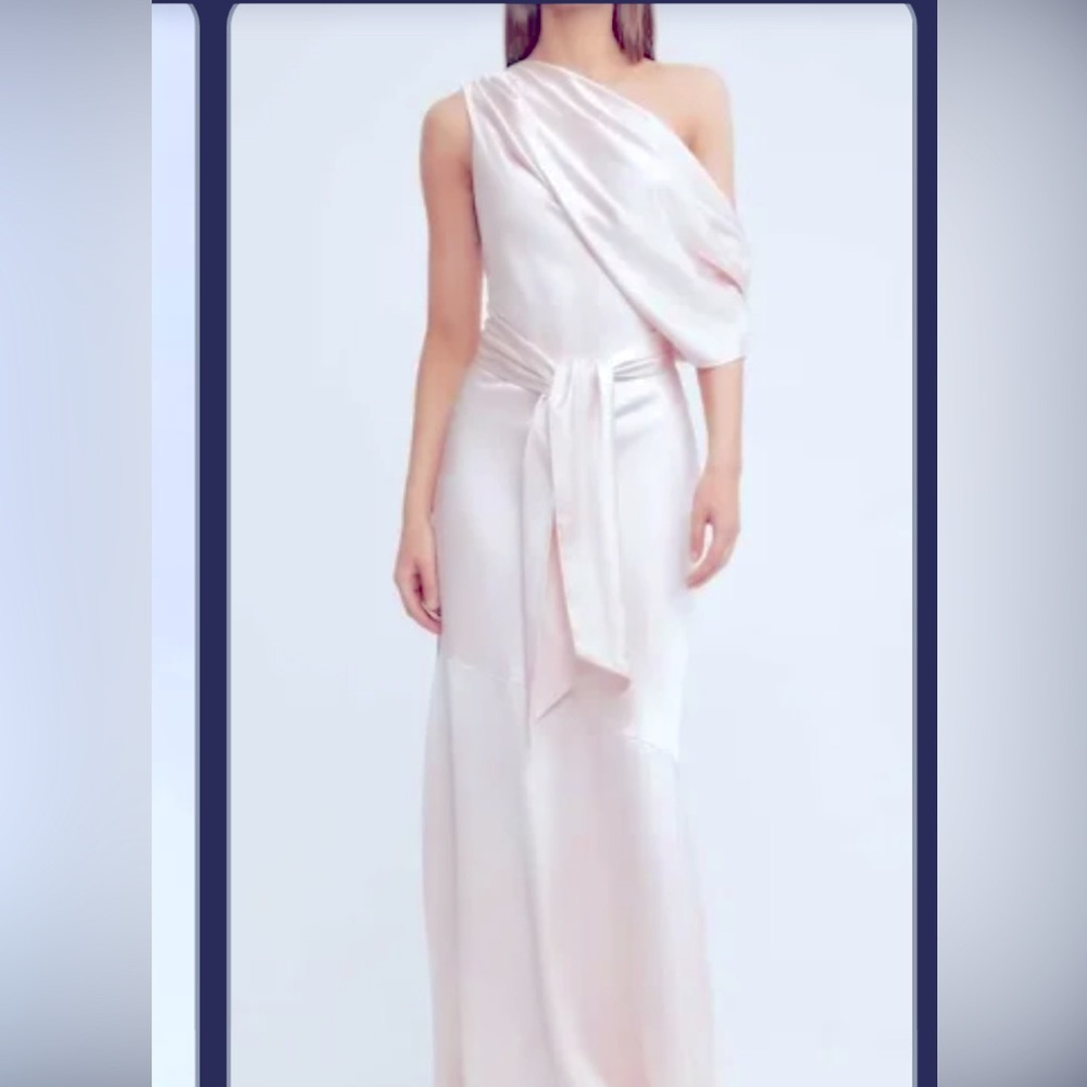 Significant Other Olinda Revolve Grecian goddess dress shoulder draped dress